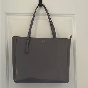 Tory Burch Gray Tote Elegant Leather Bag